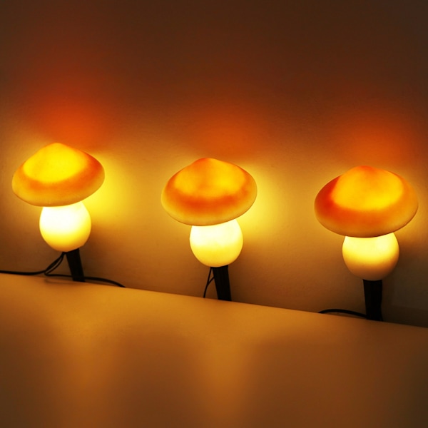 Soppformet plenlampe solcelledrevne hagelys LED vanntett lampe for utendørs sti