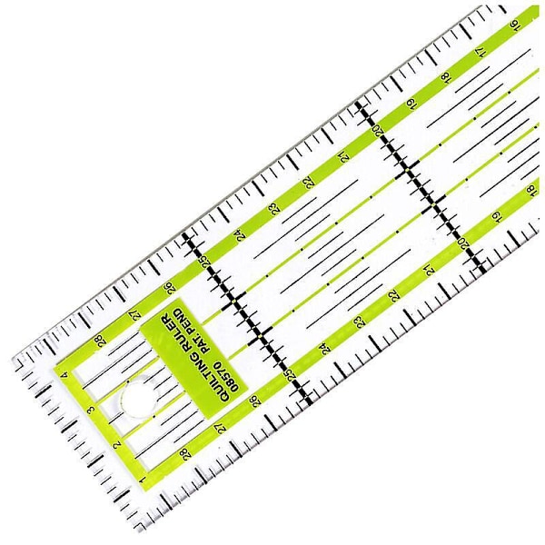 1 stk 30 x 5 cm Akryl Målelinjal, Søm Patchwork Linjal med Rutenettlinje for Søm og Håndverk, Søm Linjal