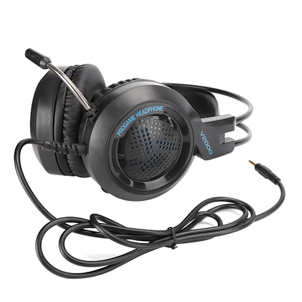 V2000 3,5 mm stereoheadset med støjreducerende mikrofon til pc, tablet og mobiltelefon på kontoret