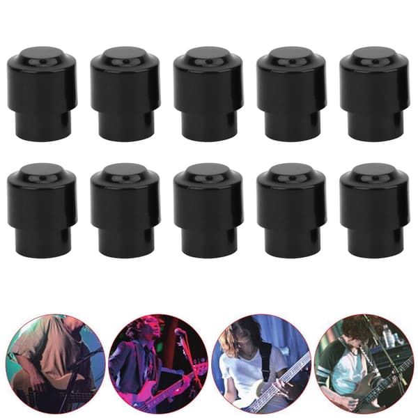10 STK Pickup Switch Tip Cap Knob Elektrisk Gitar Del Tilbehør Knob Cap Svart