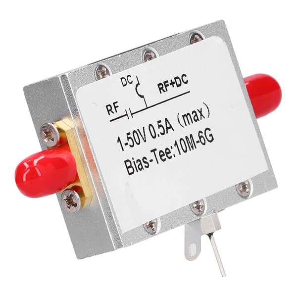 Bias Tee-modul koaksial mating lavt innsettingstap RF DC-blokker tilbehør 10MHz‑6GHz