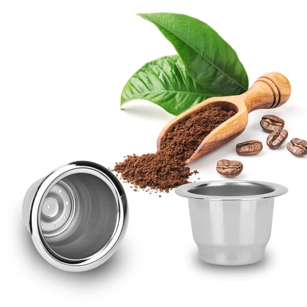Gjenbrukbar kaffekapselkopp i rustfritt stål for Nespresso kaffemaskin
