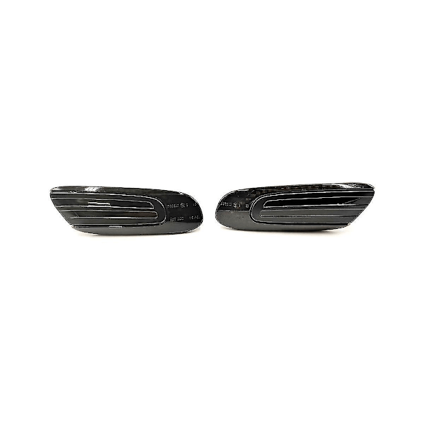 1 Pari auton LED-sivuvaloja, mustattu kuori MINI F55 F56 F57 2014-2020, keltainen valo, juokseva vesi, suuntavilkku-B10