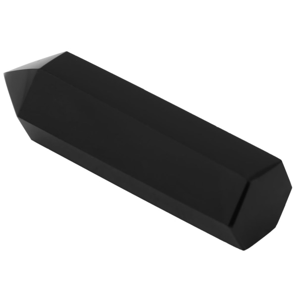 1 stk Naturlig Sort Obsidian Krystalsten Point Healing Sekskantet tryllestavsøjle