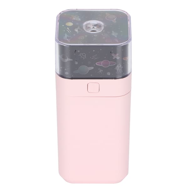 Starlight luftfukter ultralyd LED nattlys stillegående 300 ml dobbel modus mini luftfukter med stjernelysprojeksjon rosa