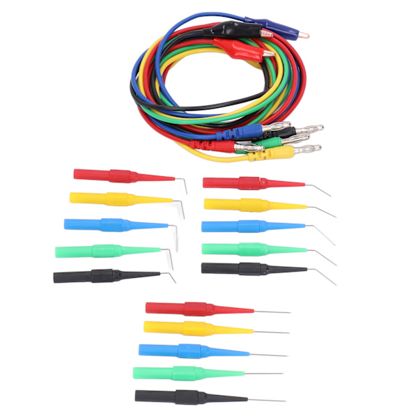 Bananstik testledningssæt Nikkelbelagte clips Tilbage sondestifter til multimeter 4 mm JT8005por