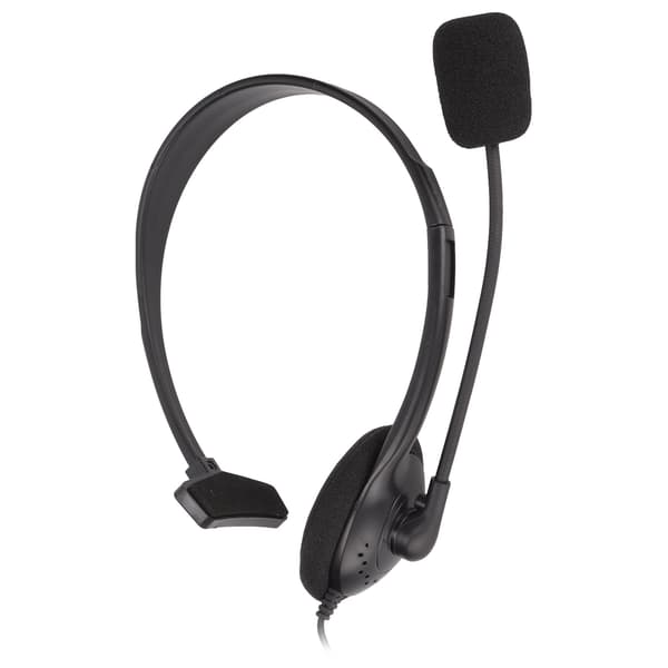S480 Telefon Headset 3.5mm Stik Støjreduktion Justerbar Enkelt Øre Kundeservice Headset til Computere Sort