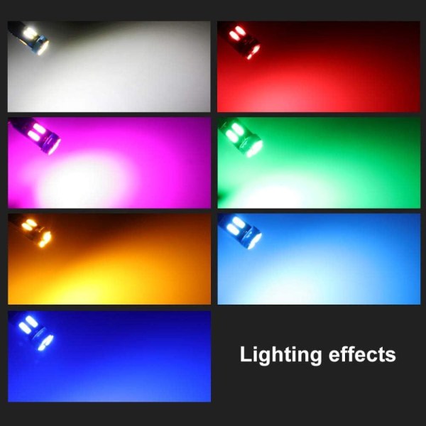 10 Pakke T5 LED-pærer med Twist Lock Sokkel (Rød) 74 70 37 17 2721 PC74 PC37 LED, Brukes til Dashboard interiørlys i biler.