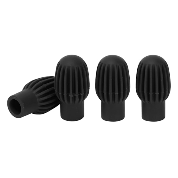 4 stk silikone trommestikker spidser Silent Practice Drum Mute Dampener Percussion Accessories Sort