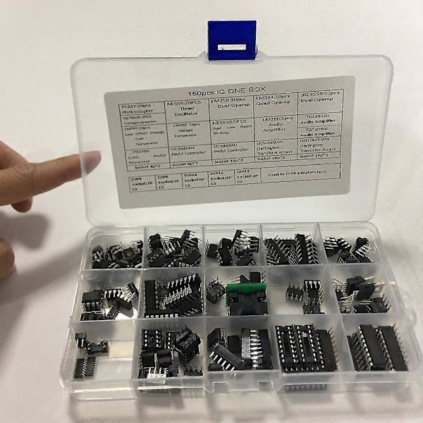 IC-piirisarja 150 kpl, Opamp, Oskillaattori, Pwm, PC817, NE555