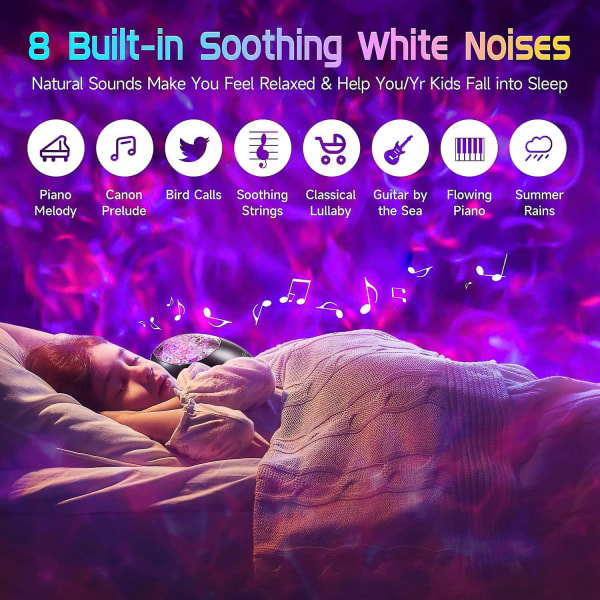 Starry Ocean Wave Projektor LED Nattljus - Kid Sovrum Inredning