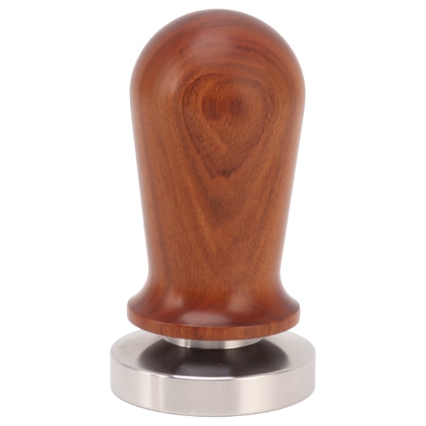 Kaffe Tamper med flad rustfrit stål base træhåndtag Kaffe Pulver Press Tamping Værktøj 58mm / 2.3in