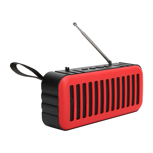 D6‑2 Trådlös Bluetooth-högtalare Mini Bärbar Solcellsladdad Subwoofer Stöd FM Röd