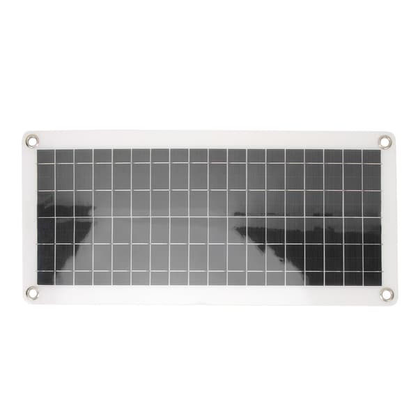 Solcelleanlæg med 220W Inverter 10A Controller Polysilicium 30W Overspændingsbeskyttelse til 12V Bil Autocampere Marine Både