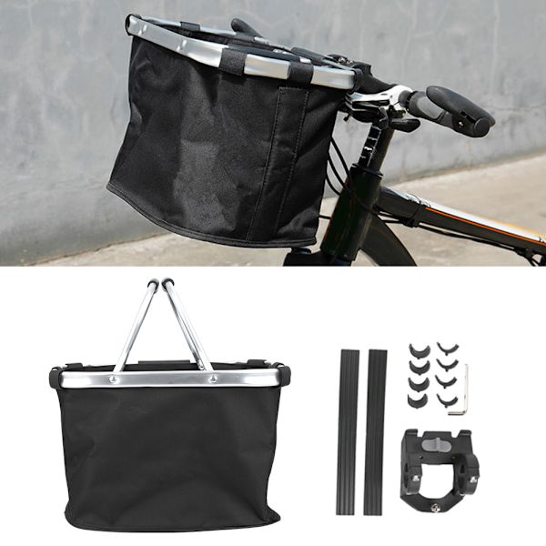 Aftagelig cykelkurv styr taske cykling bærende montering cykel ridning pung cykel front bagage taske
