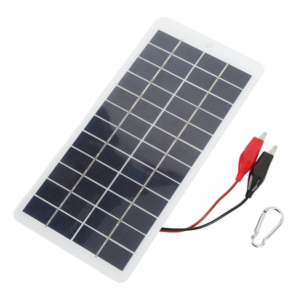 5W 12V Polykristallin Kisel Solpanel Högeffektiv Energibesparande Bärbar Solcellsbatteriladdare