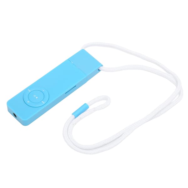 MP3-spelare Förlustfri ljudstöd Upp till 64GB Mini musikspelare för studenter Löpning Resor Blå