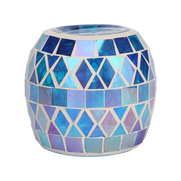 Lilla blå mosaikk glass lysestake Romantisk DIY duftende stearinlys kopp telys stativ for stuen