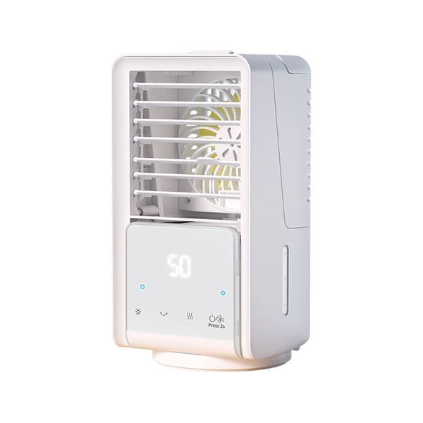 Stille 4-i-1 Bærbar Aircondition – Luftkøler, Ventilator, Luftfugter – 700 ml Tank, 3 Hastigheder, 120° Oscillation
