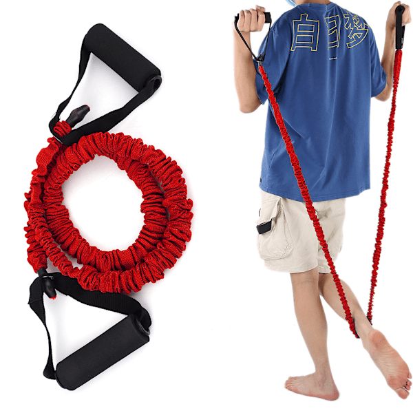 Slitsad dragrep Fitness Anti Break Elastiskt Bälte inomhus Yoga Power Training Motståndsband (röd (15lb))