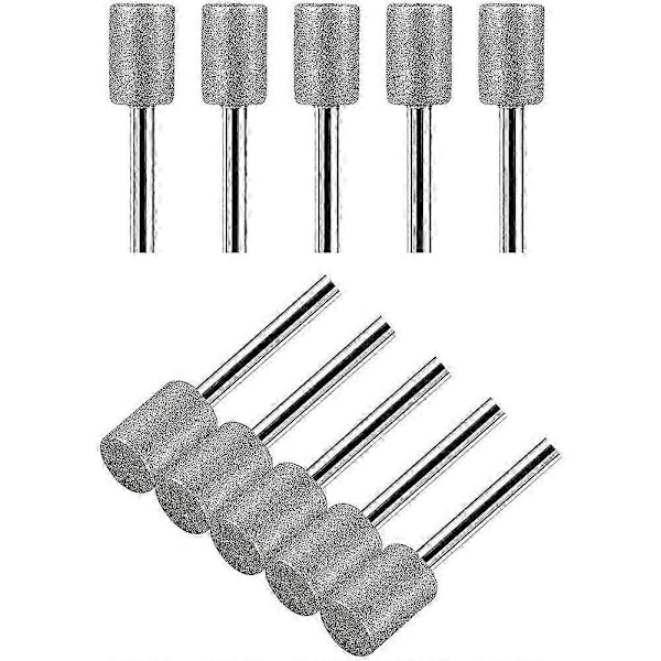 Stenhuggersæt, 10 stk. diamantstifter kompatible med sten, klipper, glas, keramik, kompatible med roterende værktøjer (8 mm)