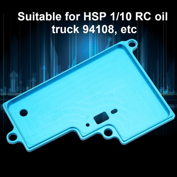 Passar för HSP 1/10 RC Oljebil 94108 Batterilucka i aluminiumlegering Blå