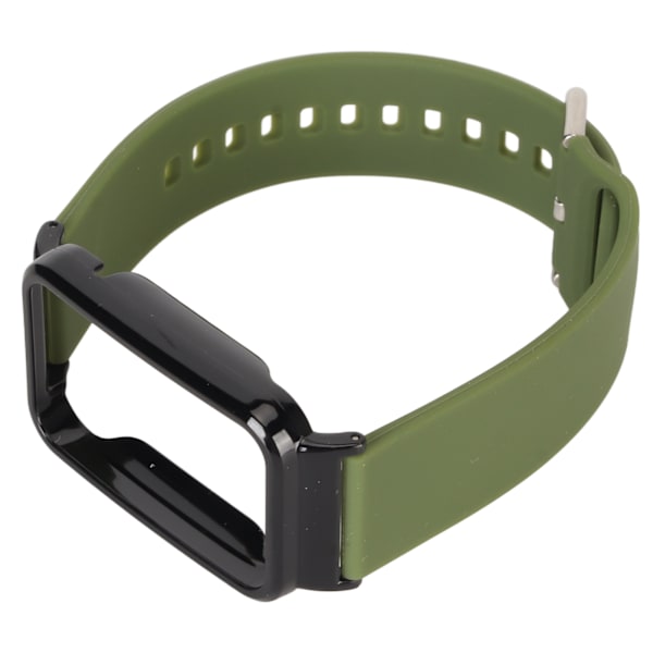 Silikoninen watch ranneke suojapuskurin case vaihtotarvikkeella, sopii Mi Band 7 Pro OD:n vihreään ja mustaan ​​case