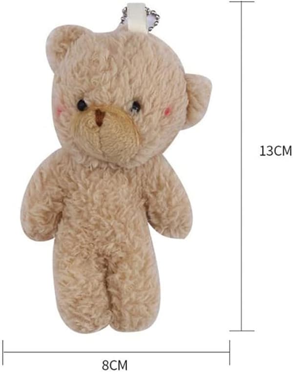 Sød bamse nøglering - Kawaii plys - Rygsækvedhæng - Bryllupsgave