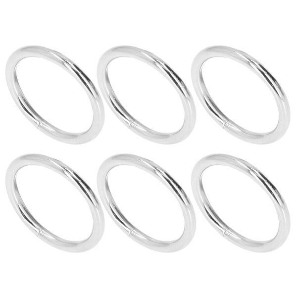 20 stk. metalringe 4x32mm jern robuste holdbare multifunktionelle udsøgte metal O-ringe sølv