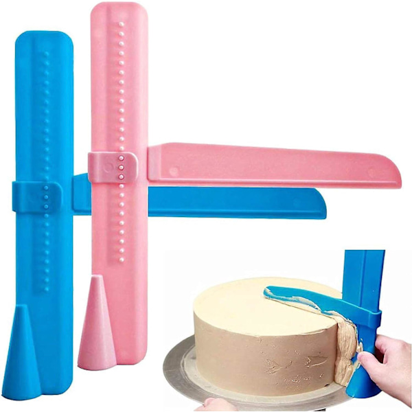 Justerbar kageskraber - Perfekt til fondant og kagedekoration (2-pak)