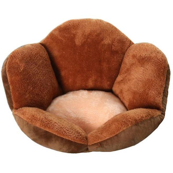 Talvinen lämmin lemmikkisänky - Kodikas kissa- ja koirasänky, Plus Velvet, paksu, ruskea, M 50cm