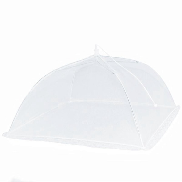Vit 4-pack Vikbar Matklocka Formad Flugnät Matöverdrag Vikbart Paraply Tält Insektsmedel Myggskydd för Grill Picknick Mat 43x43cm