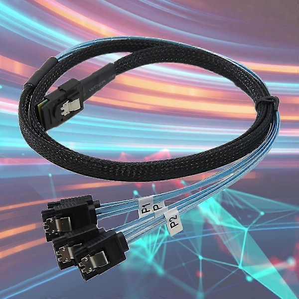 Liittimet Mini Sas Sata -kaapeli 1m Sas Sff-8087 - 4 Sata -kaapeli 12 Gbps Hhd-data