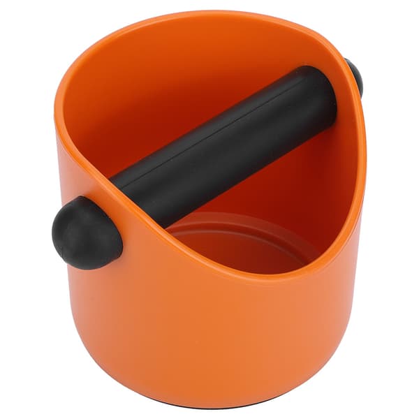 Minikaffebehållare Halkfri Rak Port Hushållsslipbehållare Knock Bin Box (Orange)