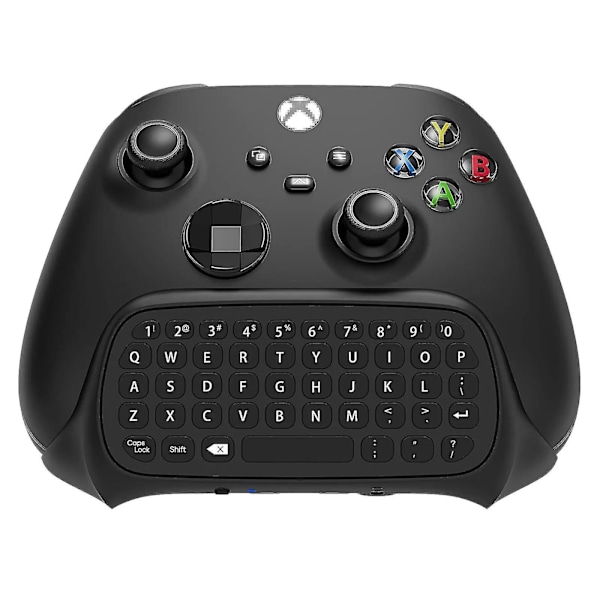 Tangentbord kompatibelt med Xbox Series X/s One/s/ Controller Gamepad, 2.4Ghz Mini Qwerty Tangentbord Gaming Chatpad med Audio/headset Jack-AW SVART