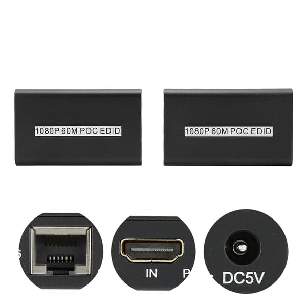 60M HD Multimedia Interface Enkelkabel Extender HDMI Nätverksöverföring 1080P EDIDAU-kontakt