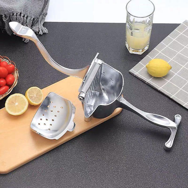 Nem at bruge, kraftig citron- og citruspresser - Sølv aluminium legering håndpresser