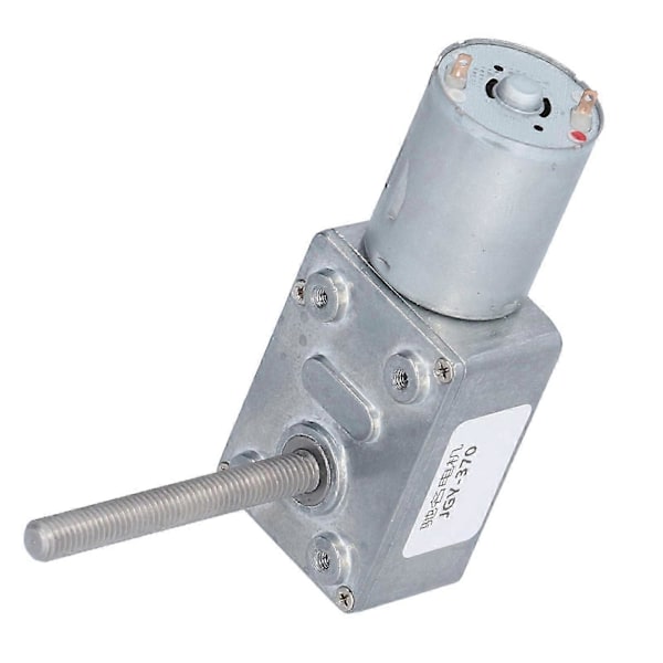 JGY?370 DC 24V Kierteissimpukkavaihdemoottori, suuri vääntömomentti, itselukittuva turbiinivaihde pienennin DIY-malleihin 30RPM