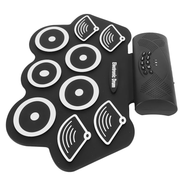 Elektronisk trumplatta Bluetooth inspelningsfunktion dubbla högtalare bärbar elektronisk rull upp trumset 100‑240V EU-kontakt