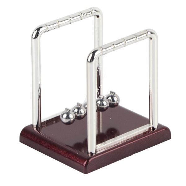 Firkantet Balance Pendulum Kuglelegetøj Hjemmekontor Skrivebord Bordpynt Gave (S)