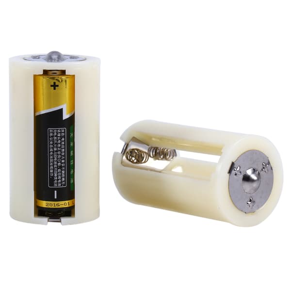 4 stk. Universal 3 AA til D Størrelse Parallel Batteri Konverter Adapter Holder Kasser Hvid