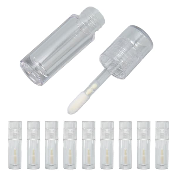 2 ml läppglansrör Tom transparent bärbar lätt påfyllningsbar tom läppbalsamflaska