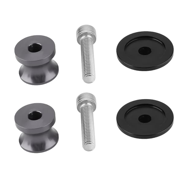 2 stk. 6 mm Motorcykel CNC Baghjulsophæng Swing Arm Spool Sliders Stand Swingarm Bobbins (Titanium)
