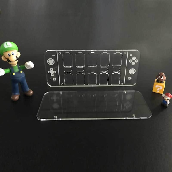 Spillkort Etui Transparent 14 i 1 Multifunksjonell Akryl Spillkort Holder for Switch Spillkort