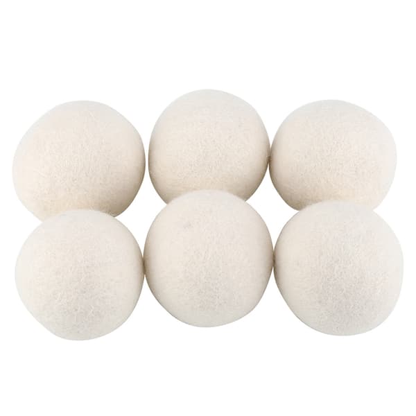 6 stk 6 cm naturlige ullballer vannabsorpsjon eliminerer statisk vaskerierstatning