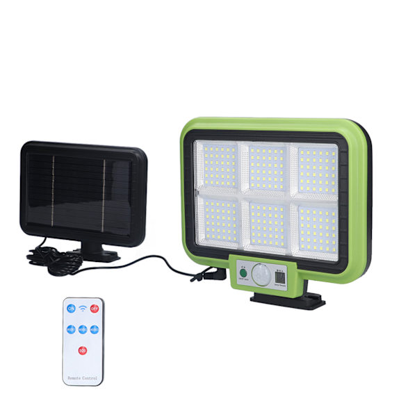 Solarlys med roterbare paneler, oppladbart batteri, bevegelsessensorfunksjon, vanntett belysningsenhet for hager