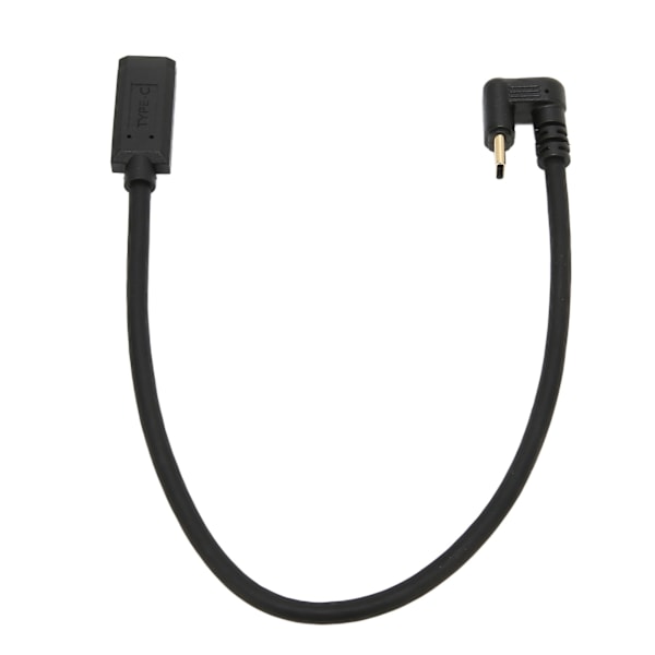 USB C -jatkokaapeli 0,3 m/0,98 jalkaa 10 Gbps kullattu oikeakulmainen USB 3.1 uros-naaras -jatkojohto Mi 4C:lle