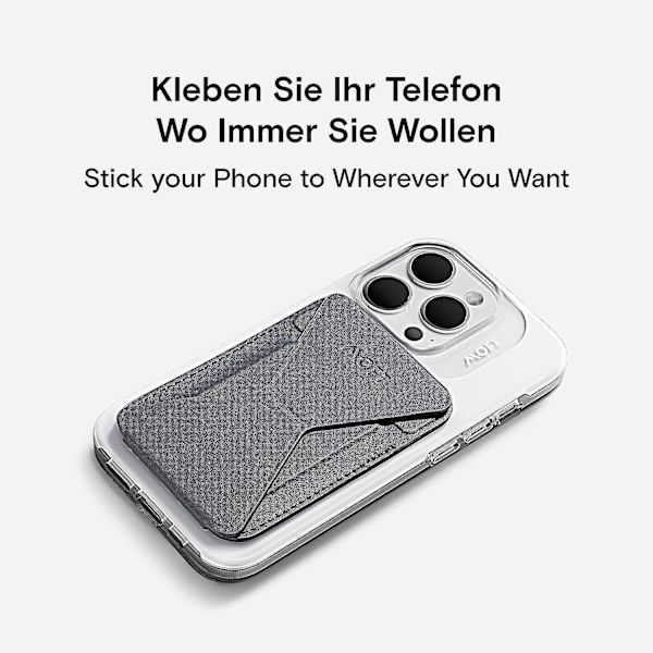 E Premier Magnetic Clip-on puhelinteline ja lompakko iPhone 12, 13, mini, Pro Max, 14 Series - Magsafe-yhteensopiva monikäyttöinen teline ja lompakko