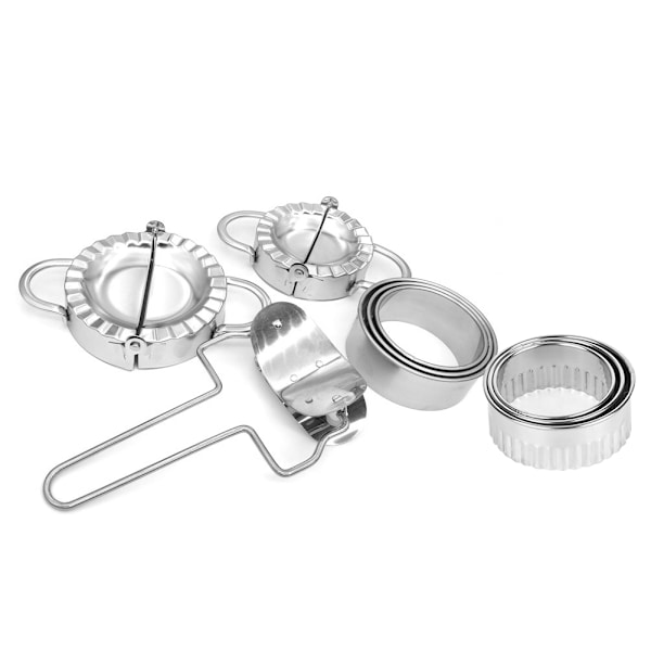 304 Rostfritt Stål Manuell Dumplings Maker Form Bakverk Wrapper Set Kök Matlagning Verktyg