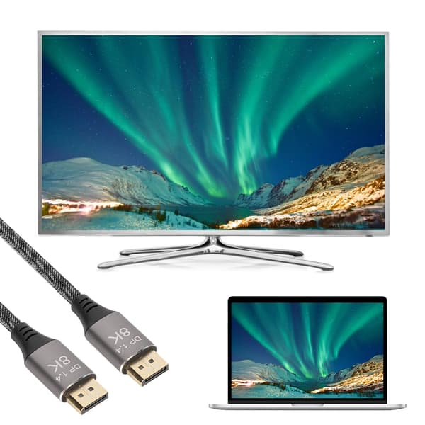 DP 1.4 Version Kabel 8K 4K 32,4 Gbps Båndbredde Datakabel til computerskærm 2m/6,56ft